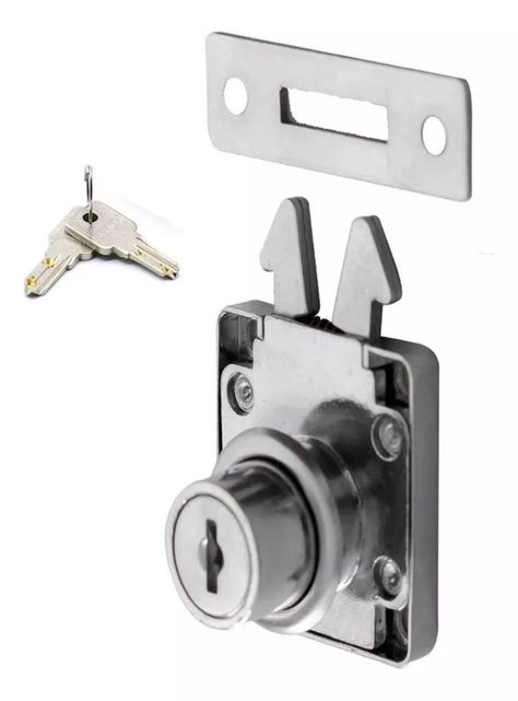 Cerradura O Chapa Puerta Corredera Armario Cilindro 19mm -2