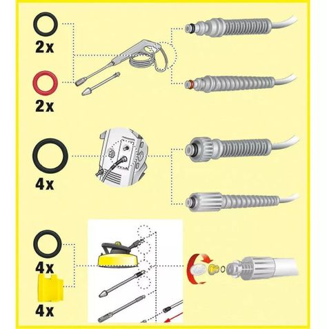 Kit Reparación De Oring Para Karcher K2 a K7-3