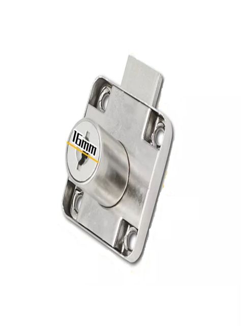 Cerradura Mueble Cajón Chapa Cuadrada Cilindro 16mm 10un-3
