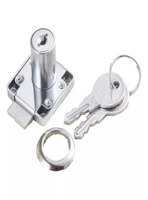 Cerradura Mueble Cajón Chapa Cuadrada Cilindro 16mm 10un-2
