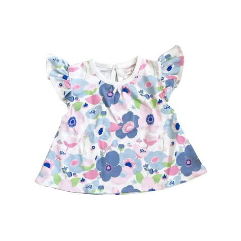 Blusa Niña Bebe M/C Lucia Celeste Kids-0