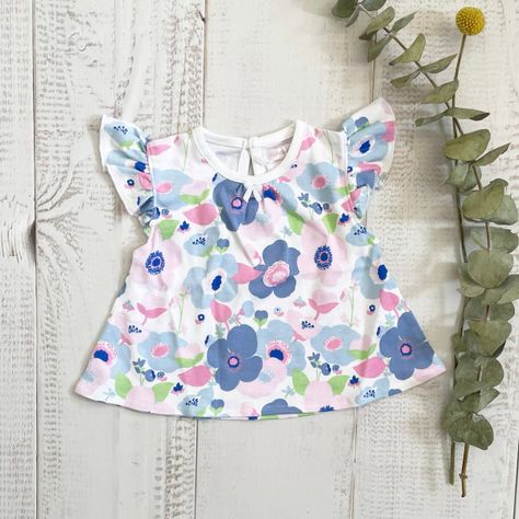 Blusa Niña Bebe M/C Lucia Celeste Kids-1