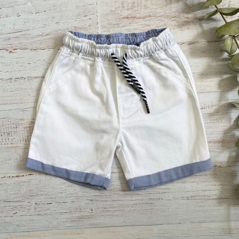 Short Niño Blanco Lino Kids-1