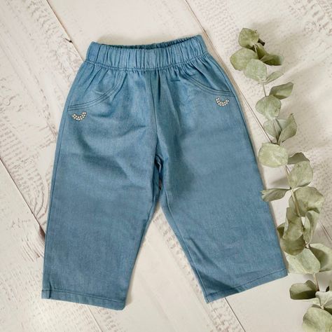 Pantalón Niña Bebe Azul Denim Lucia Acero-1