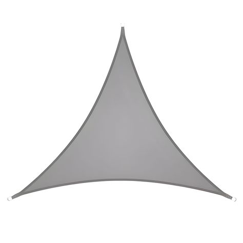 Toldo vela triangular color gris + kit de instalación-R6126-0