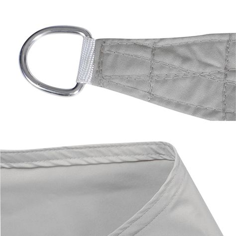 Toldo vela triangular color gris + kit de instalación-R6126-4