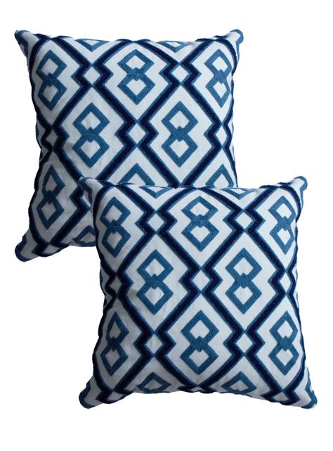 Pack 2 Cojines Azules 45 x 45 cm-0