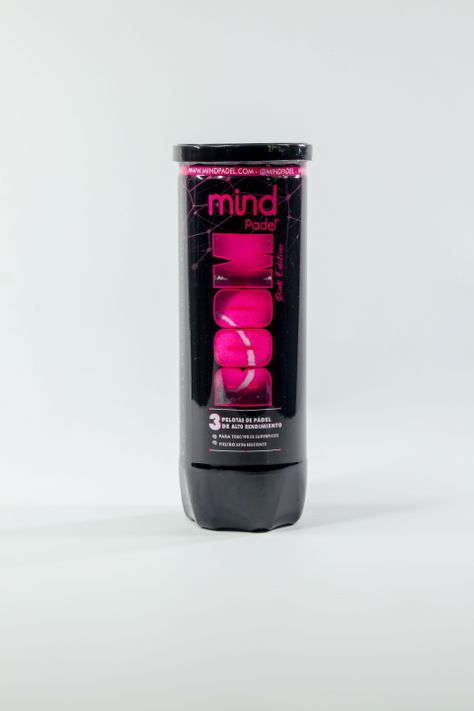 Tubo de 3 Pelotas de Padel Boom Pink Edition-2