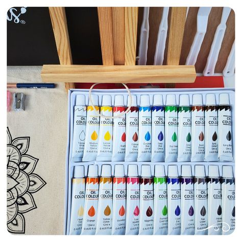 Set de Arte Pintura al Óleo 24 colores– Kit de Arte 45 Piezas-5