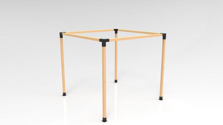 BASE PÉRGOLAS Y TERRAZAS PARA PILARES DE MADERA 4X4 95X95MM BASIKO-0