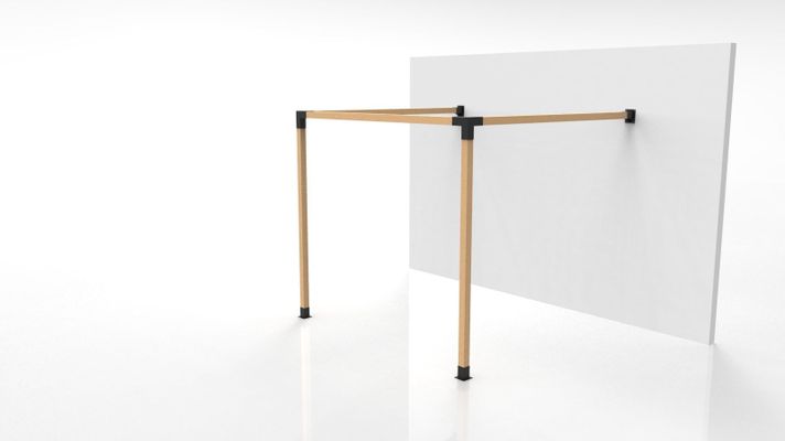 KIT DE PÉRGOLAS Y TERRAZAS MURALLA PILARES DE MADERA  4"X4" (95X95MM)-0