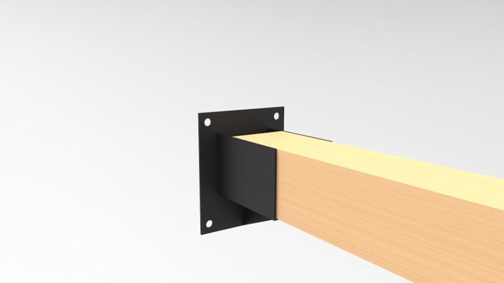 KIT DE PÉRGOLAS Y TERRAZAS MURALLA PILARES DE MADERA  4"X4" (95X95MM)-2