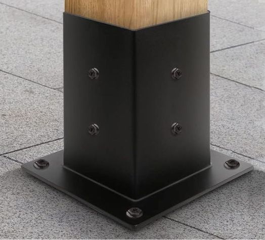 KIT DE PÉRGOLAS Y TERRAZAS MURALLA PILARES DE MADERA  4"X4" (95X95MM)-4