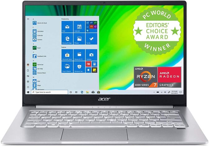 Notebook Acer Swift 3, Ryzen 7, 8 GB, 512 GB SSD, 14” FHD, W10-0