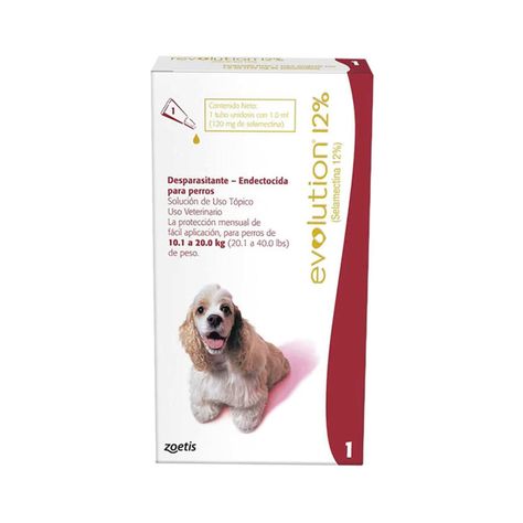 Antiparasitario externo e interno Revolution Perro 12% (10 A 20 KG) 1 ML-0