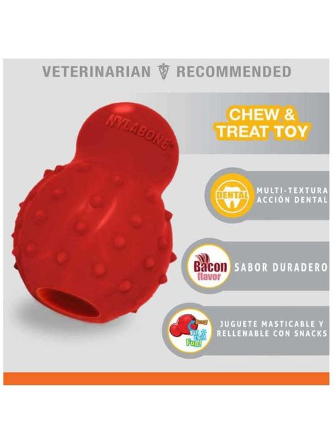 Nylabone Cono 3 en 1 Rellenable Sabor Tocino - 16 kG-6