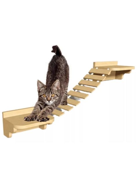 Puente Colgante de Madera para Gatos ideal para escalar-0