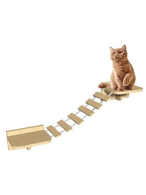 Puente Colgante de Madera para Gatos ideal para escalar-1