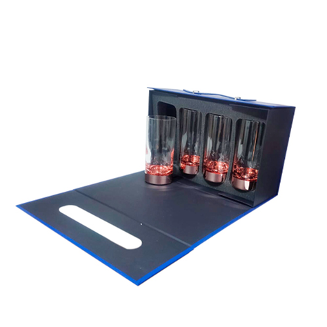 Set 4 Vasos Piscoleros Ember Cobrizado 500ml Maleta-3