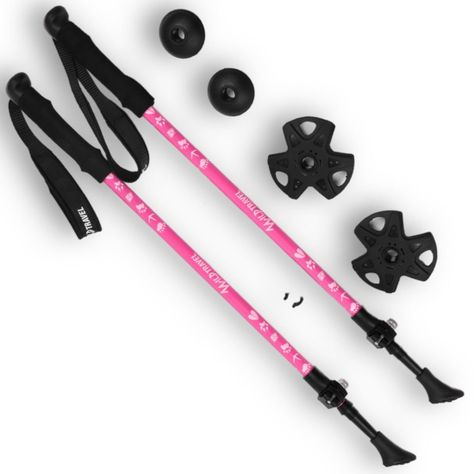 Pack 2 Bastones Trekking Wild Travel Diseñado Para Niños/as Rosado-0