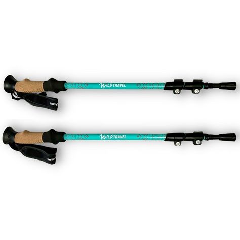 Bastones de Trekking Wild Travel 2 unidades Celeste-4