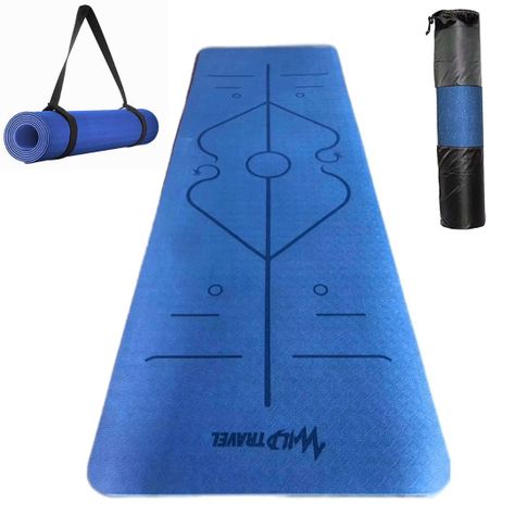 Mat Yoga Azul Colchoneta Eco 8mm Wild Travel + Bolso-0