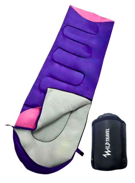 Saco De Dormir Extremo Wild Travel -15° +10° Morado 1800g-1