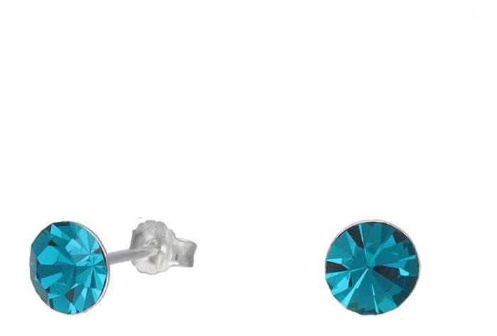 Aros Punto Luz Swarovski Calipso Plata Fina 925-0
