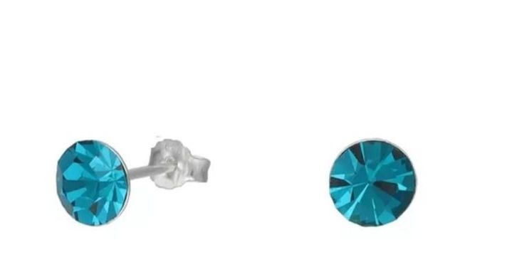 Aros Punto Luz Swarovski Calipso Plata Fina 925-1