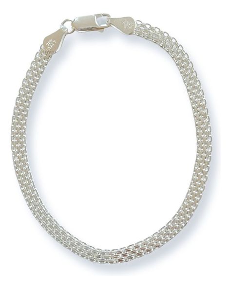 Pulsera Tejido Chino 17 Cm Plata-0