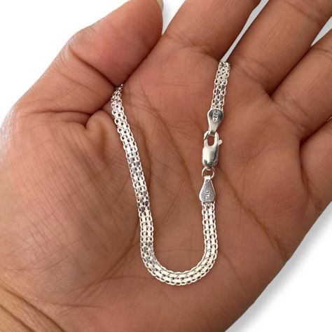 Pulsera Tejido Chino 17 Cm Plata-1