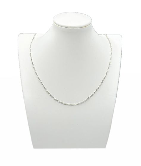 Collar Unisex eslabones modelo cartier 50 cm Plata mas caja-0