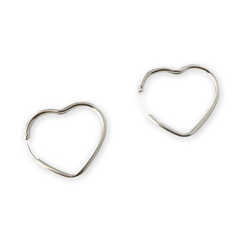 Aro Argolla Corazón Plata Italiana 925 Mas Estuche-0