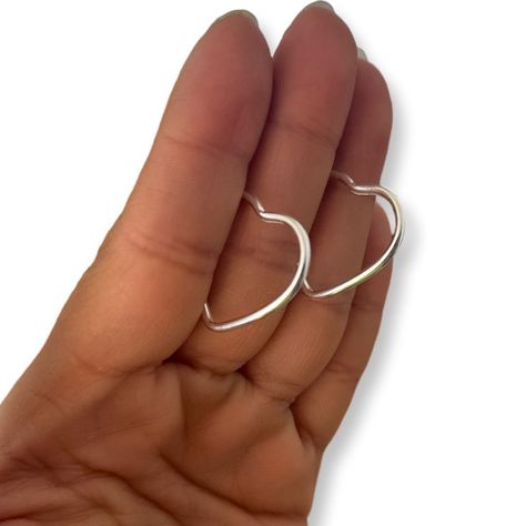 Aro Argolla Corazón Plata Italiana 925 Mas Estuche-2