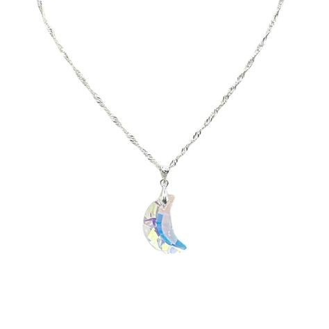 Collar Estrellas Colgantes Juvenil Plata S925 Baño Oro-1