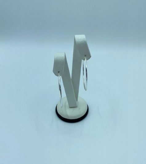 Aros Argolla Lisos 40 Mm Plata Italiana Ley 925 Mas Caja-2