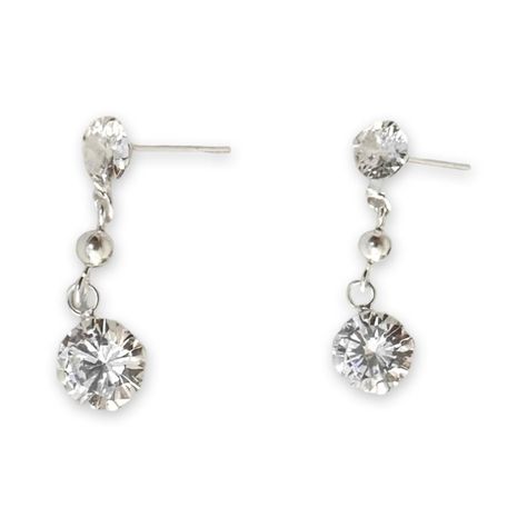Aros Circones Colgantes Elegante Plata-0