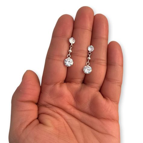 Aros Circones Colgantes Elegante Plata-1