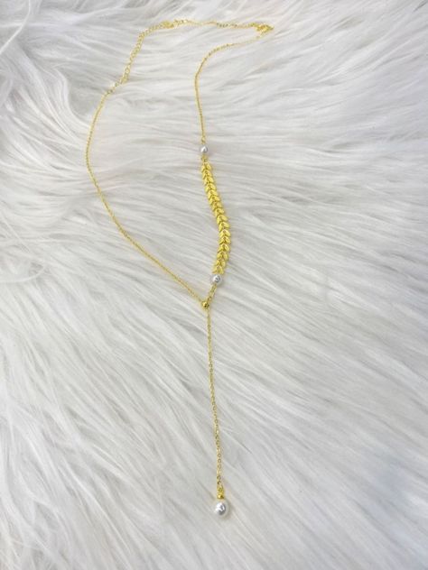 Collar Perlas Hojitas Juvenil Plata S925 Baño Oro -2