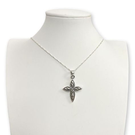 Collar Cruz Nudo Celta Protección Plata Ley 925-0