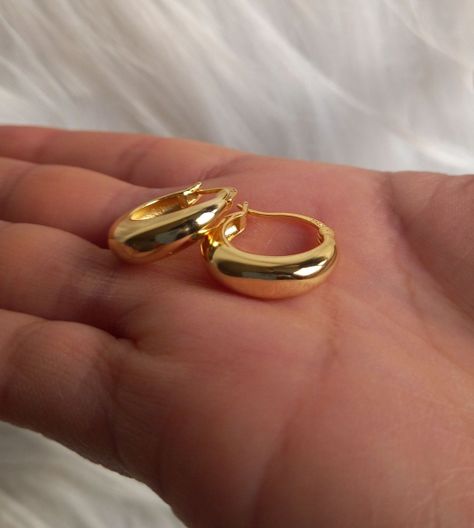 Aros Argolla Bote Dama Grandes Plata 925 Baño En Oro-3