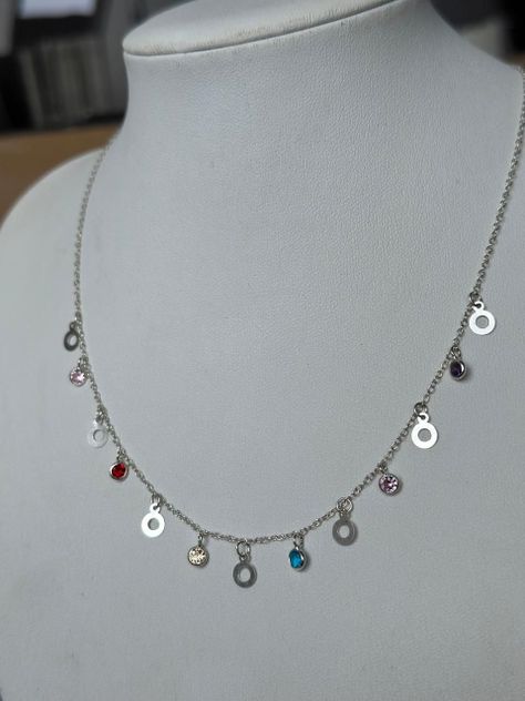 Collar Juvenil Esferas Planas Plata Italiana Ley 925-3