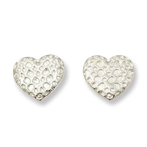 Aros Corazón Grande Plano Plata Ley 925 -0
