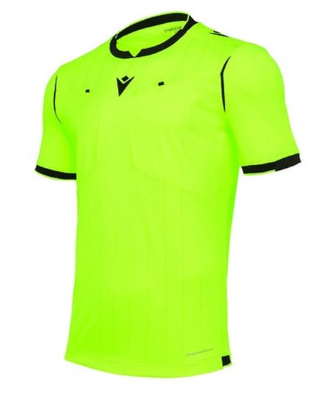 Camiseta Arbitro Macron Eklind Manga Corta Amarillo-0