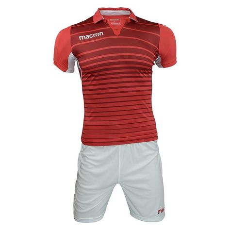 Uniforme Fútbol Tabit Niños Macron Rojo-Blanco-0