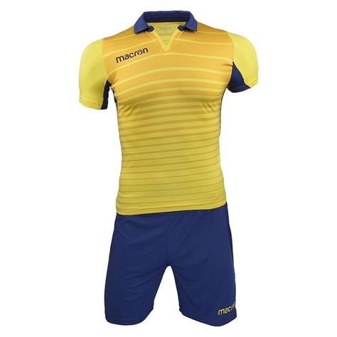 Uniforme Fútbol Tabit Macron Amarillo-Azul Marino-0