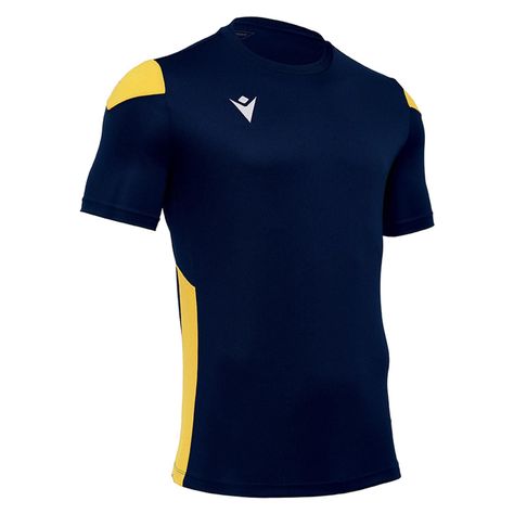 Polera Polis Macron Hombre Azul Marino-Amarillo-1