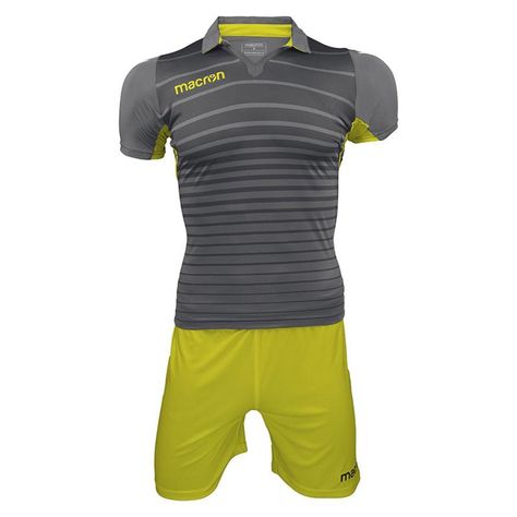 Uniforme Fútbol Tabit Macron Gris-Amarillo-0