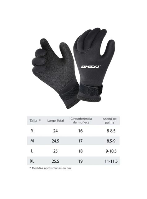 Guantes Neopreno 5mm Buceo Calidos Resistentes Ajustables-1