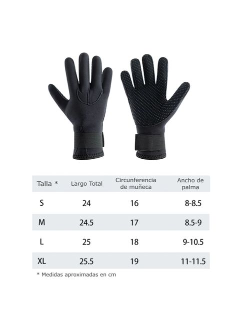 Guantes Neopreno 3mm Buceo Cálidos Ajustables Resistentes-1